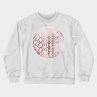 Flower of Life, Faux Rose Gold Crewneck Sweatshirt